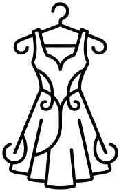 Dress on hanger outline icon